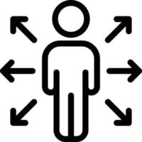 illustrazione vettoriale di direzione della persona su uno sfondo. simboli di qualità premium. icone vettoriali per il concetto e la progettazione grafica.