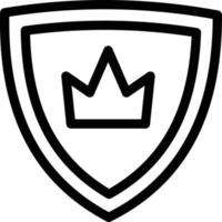 illustrazione vettoriale dello scudo della corona su uno sfondo. simboli di qualità premium. icone vettoriali per il concetto e la progettazione grafica.