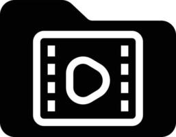 illustrazione vettoriale della cartella video su uno sfondo. simboli di qualità premium. icone vettoriali per il concetto e la progettazione grafica.