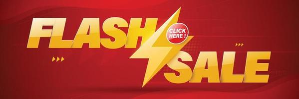 design del modello di banner di vendita flash per il web o i social media.