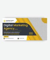 modello di progettazione banner di marketing digitale vettore