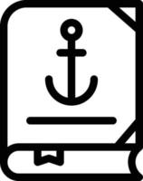 illustrazione vettoriale del libro nautico su uno sfondo simboli di qualità premium. icone vettoriali per il concetto e la progettazione grafica.