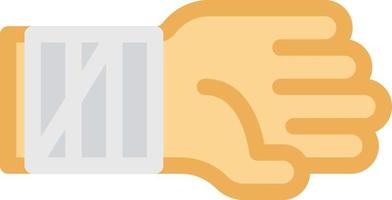 illustrazione vettoriale della fasciatura della mano su uno sfondo. simboli di qualità premium. icone vettoriali per il concetto e la progettazione grafica.