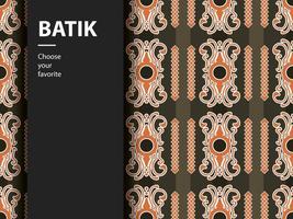 batik etnico vettore modello indonesiano moda senza cuciture tessile vintage astratto cultura piatta arte