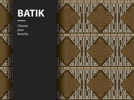 batik etnico vettore modello indonesiano moda senza cuciture tessile vintage astratto cultura piatta arte