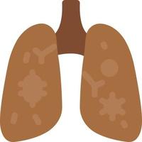 illustrazione vettoriale di infezione polmonare su uno sfondo. simboli di qualità premium. icone vettoriali per il concetto e la progettazione grafica.