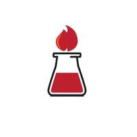 logo del fuoco di laboratorio vettore