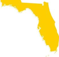 mappa della florida dell'america vettore