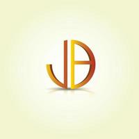 design del logo tipografia circolare jb vettore