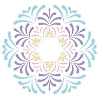 mandala colorato con forme floreali vettore