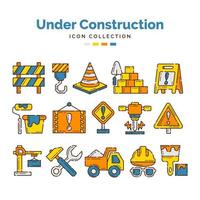 collezione di icone in costruzione vettore