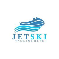 logo jetski, semplice modello di progettazione del logo jetski vettore