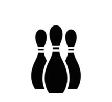 pin bowling icona vettore logo design stile piatto alla moda