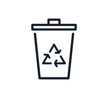 icona di riciclo, modello di progettazione logo vettoriale icona spazzatura