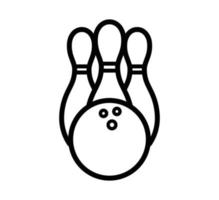 pin bowling icona vettore logo design stile piatto alla moda