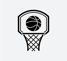 modello di progettazione logo vettoriale icona palla da basket