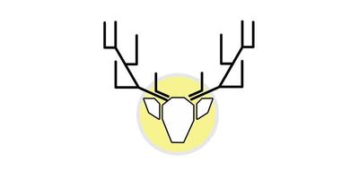 logo vettoriale testa di cervo