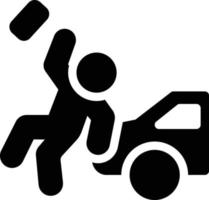 illustrazione vettoriale di colpo dell'auto su uno sfondo simboli di qualità premium. icone vettoriali per il concetto e la progettazione grafica.