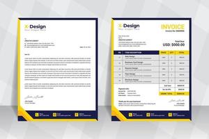 modello di carta intestata e fattura aziendale, modello di progettazione dell'identità del marchio aziendale vettore