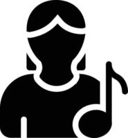 illustrazione vettoriale di musica ragazza su uno sfondo simboli di qualità premium. icone vettoriali per il concetto e la progettazione grafica.