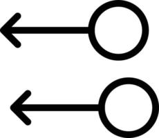 doppia freccia sinistra illustrazione vettoriale su uno sfondo simboli di qualità premium. icone vettoriali per il concetto e la progettazione grafica.