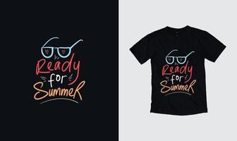 illustrazione vettoriale estiva per t-shirt e altre produzioni di stampa di design. estate, tramonto, surf, onde del mare.
