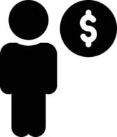 illustrazione vettoriale della persona del dollaro su uno sfondo. simboli di qualità premium. icone vettoriali per il concetto e la progettazione grafica.