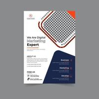 business flyer design aziendale modello di volantino forma geometrica poster design brochure gradiente astratto rivista sfondo spazio per foto in formato a5 vettore