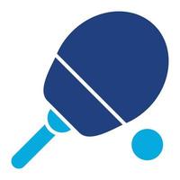 icona a due colori del glifo da ping pong vettore