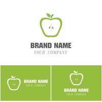 modello di logo icona design illustrazione vettoriale mela