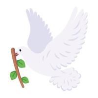 icona piatta del piccione dal design creativo vettore