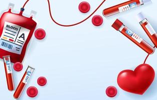 background mondiale dei donatori di sangue vettore