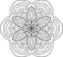 mandala fiore circolare su bianco vettore libero