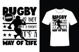 design della maglietta da rugby, vintage, tipografia vettore