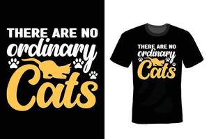 design della maglietta del gatto, vintage, tipografia vettore