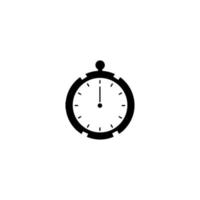 icona del colore nero del cronometro digitale vettore