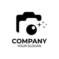 design del logo per la fotografia della fotocamera vettore