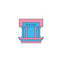vettore dell'icona del profilo della banca moderna creativa