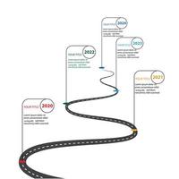 infografica aziendale con 5 elementi vettore
