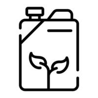 icona di doodle alla moda di una lattina di olio vettore