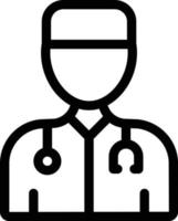 illustrazione vettoriale del medico su uno sfondo. simboli di qualità premium. icone vettoriali per il concetto e la progettazione grafica.