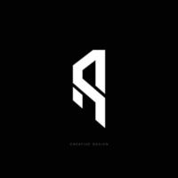 design della lettera aq logo creativo del marchio vettore