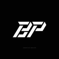 lettera branding bp logo elegante vettore