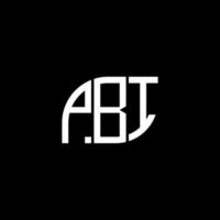 pbi lettera logo design su sfondo nero.pbi iniziali creative logo lettera concept.pbi vettore lettera design.