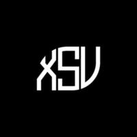 xsv lettera design.xsv lettera logo design su sfondo nero. xsv creative iniziali lettera logo concept. xsv lettera design.xsv lettera logo design su sfondo nero. X vettore
