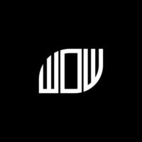 . wow lettera design.wow lettera logo design su sfondo nero. wow creative iniziali lettera logo concept. wow lettera design.wow lettera logo design su sfondo nero. w vettore