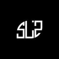 slz lettera logo design su sfondo nero. slz creative iniziali lettera logo concept. disegno della lettera slz. vettore