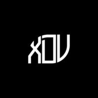 xdv lettera logo design su sfondo nero. xdv creative iniziali lettera logo concept. disegno della lettera xdv. vettore