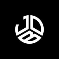 design del logo della lettera di lavoro su sfondo nero. concetto di logo della lettera di iniziali creative di lavoro. progettazione di lettere di lavoro. vettore