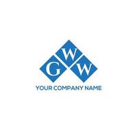 gww lettera logo design su sfondo bianco. gww creative iniziali lettera logo concept. disegno della lettera gww. vettore